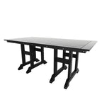 Ensemble de salle à manger et de jardin rectangulaire Polytrends Laguna 6 pièces avec table et banc