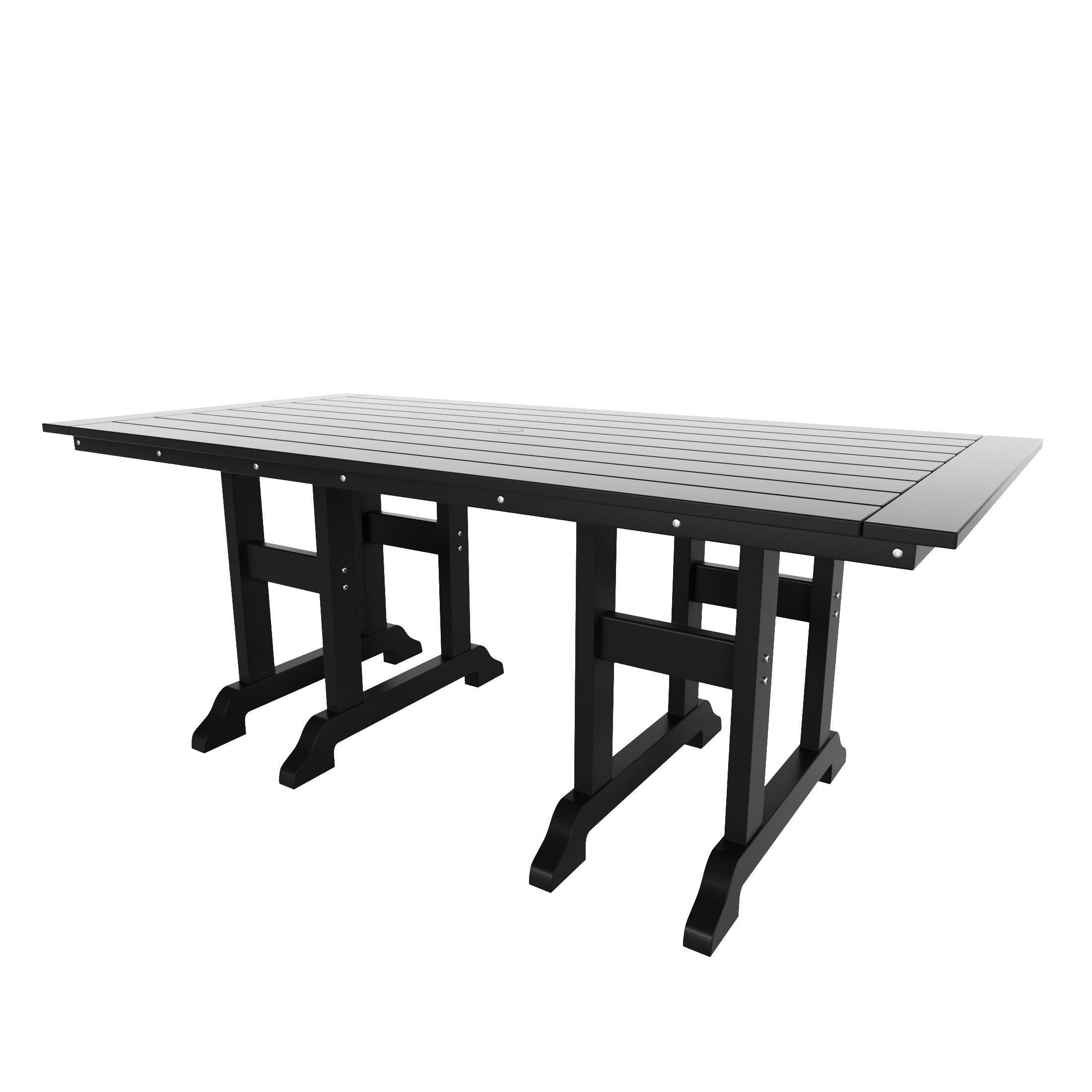 Ensemble de salle à manger et de jardin rectangulaire Polytrends Laguna 6 pièces avec table et banc