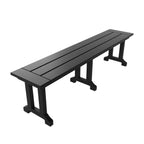 Ensemble de salle à manger et de jardin rectangulaire Polytrends Laguna 6 pièces avec table et banc
