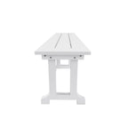 Ensemble de salle à manger et de jardin rectangulaire Polytrends Laguna 6 pièces avec table et banc