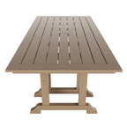 Ensemble de salle à manger et de jardin rectangulaire Polytrends Laguna 6 pièces avec table et banc