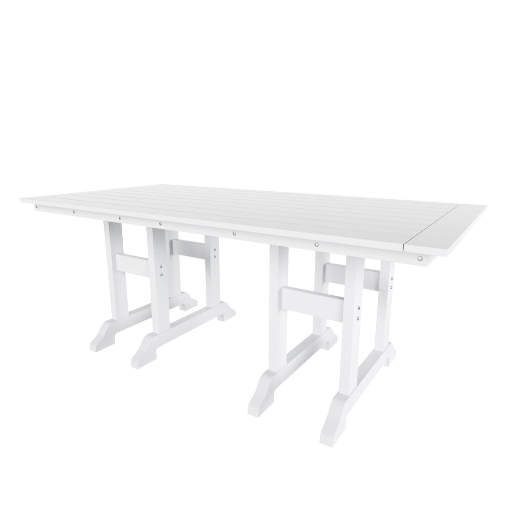 Ensemble de salle à manger et de jardin rectangulaire Polytrends Laguna 6 pièces avec table et banc