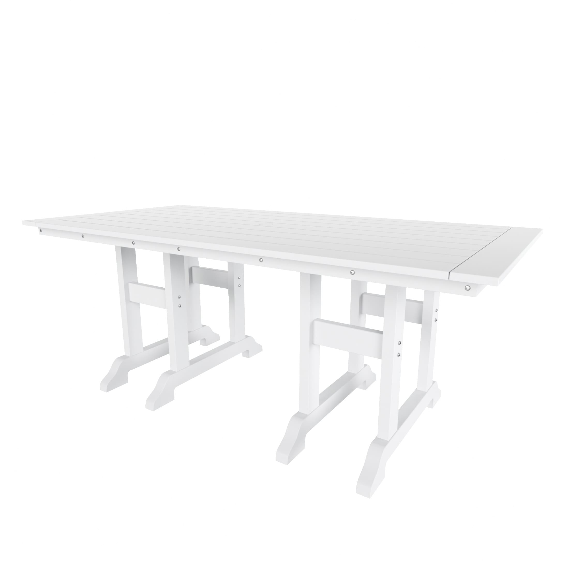 Ensemble de salle à manger et de jardin rectangulaire Polytrends Laguna 6 pièces avec table et banc