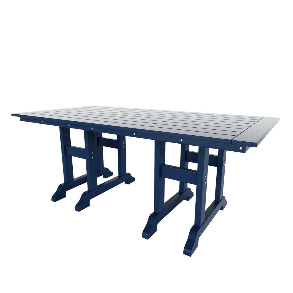 Ensemble de salle à manger et de jardin rectangulaire Polytrends Laguna 6 pièces avec table et banc