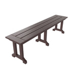 Ensemble de salle à manger et de jardin rectangulaire Polytrends Laguna 6 pièces avec table et banc