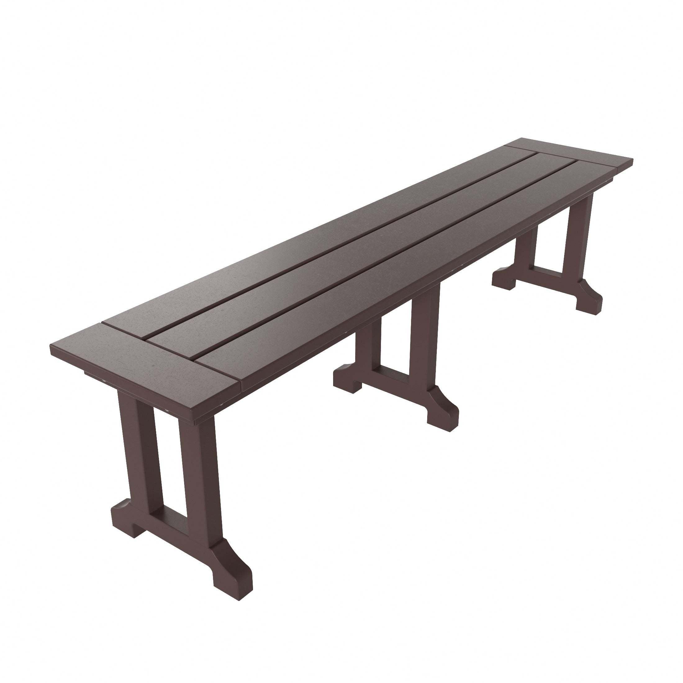 Ensemble de salle à manger et de jardin rectangulaire Polytrends Laguna 6 pièces avec table et banc