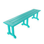 Ensemble de salle à manger et de jardin rectangulaire Polytrends Laguna 6 pièces avec table et banc