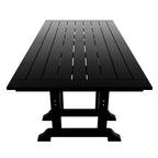 Ensemble de salle à manger et de jardin rectangulaire Polytrends Laguna 6 pièces avec table et banc