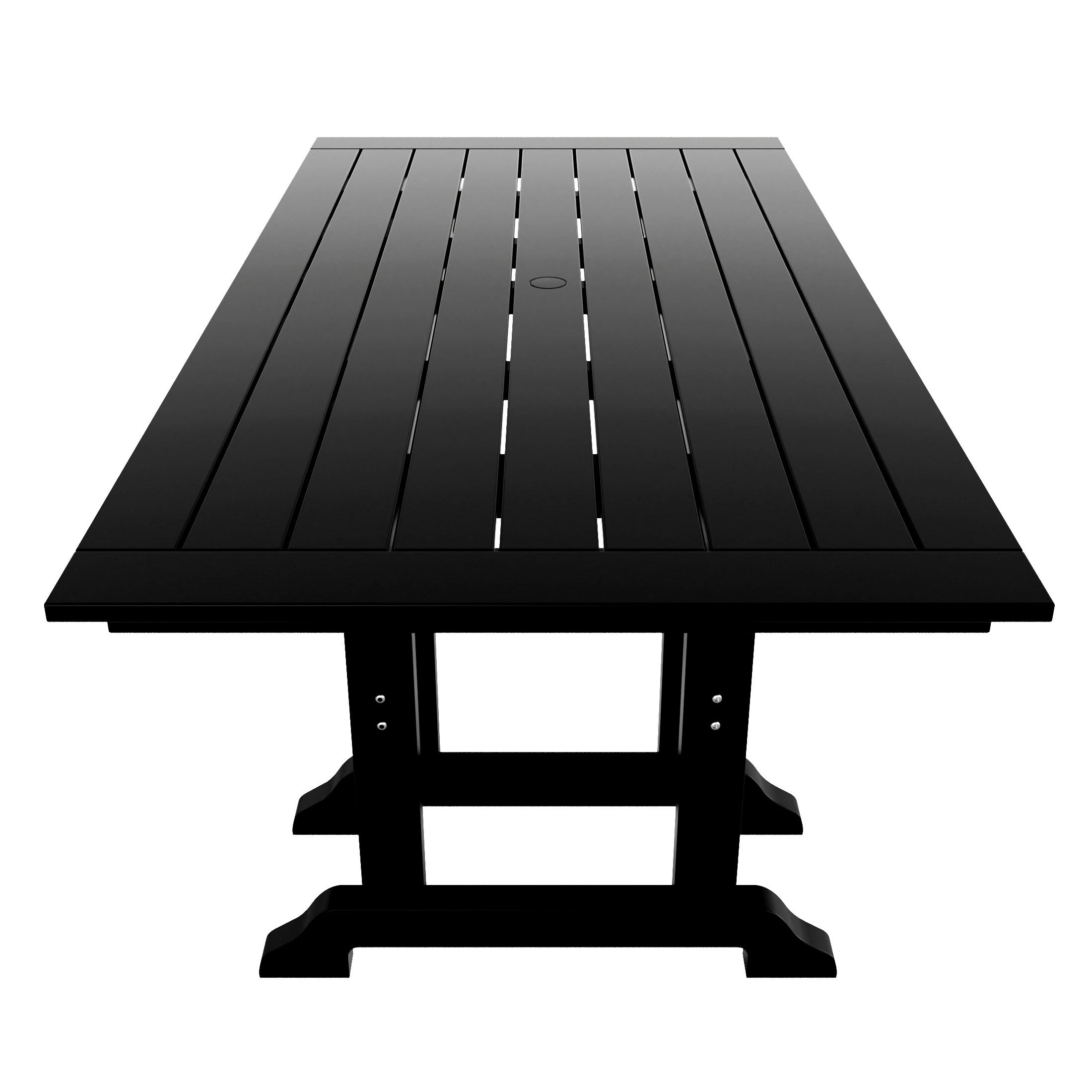 Ensemble de salle à manger et de jardin rectangulaire Polytrends Laguna 6 pièces avec table et banc