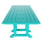 Ensemble de salle à manger et de jardin rectangulaire Polytrends Laguna 6 pièces avec table et banc