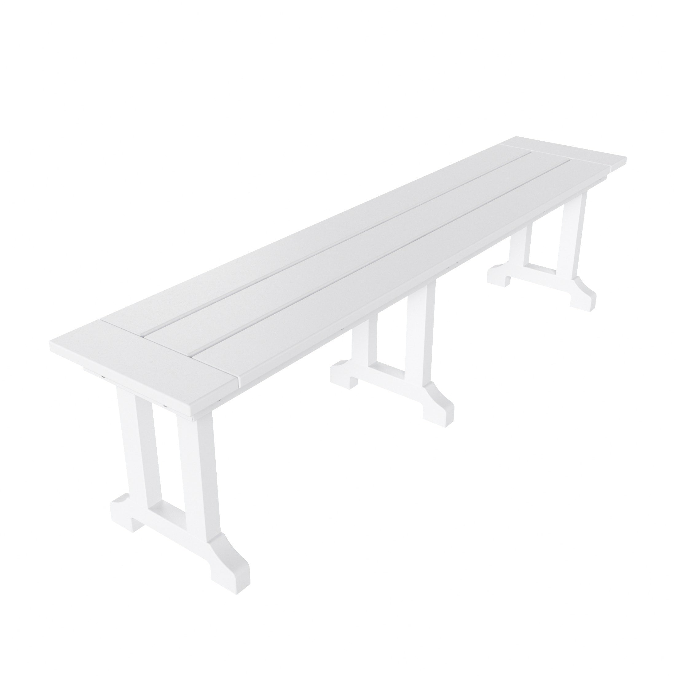 Ensemble de salle à manger et de jardin rectangulaire Polytrends Laguna 6 pièces avec table et banc