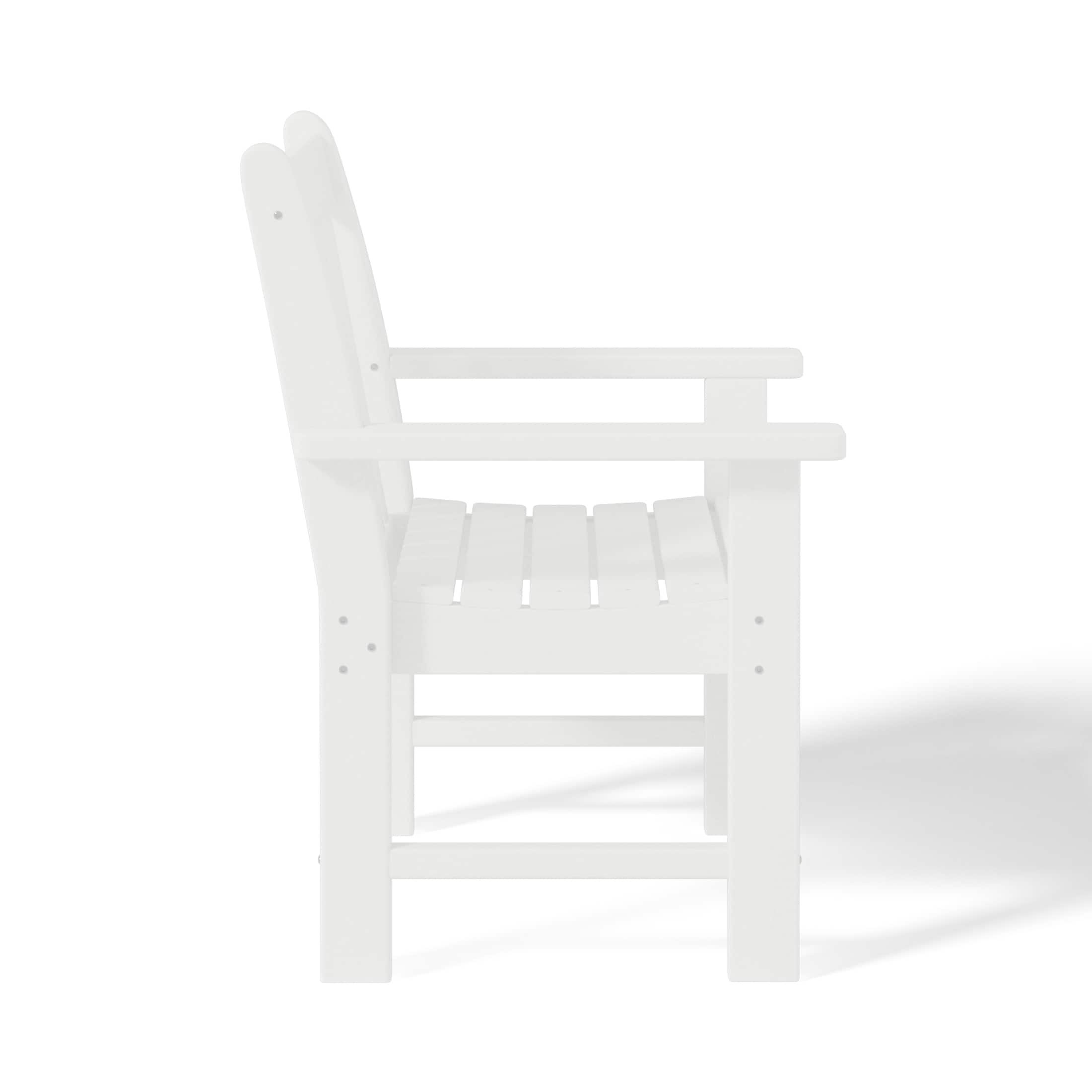 Ensemble de salle à manger et de jardin rectangulaire Polytrends Laguna 6 pièces avec table et banc