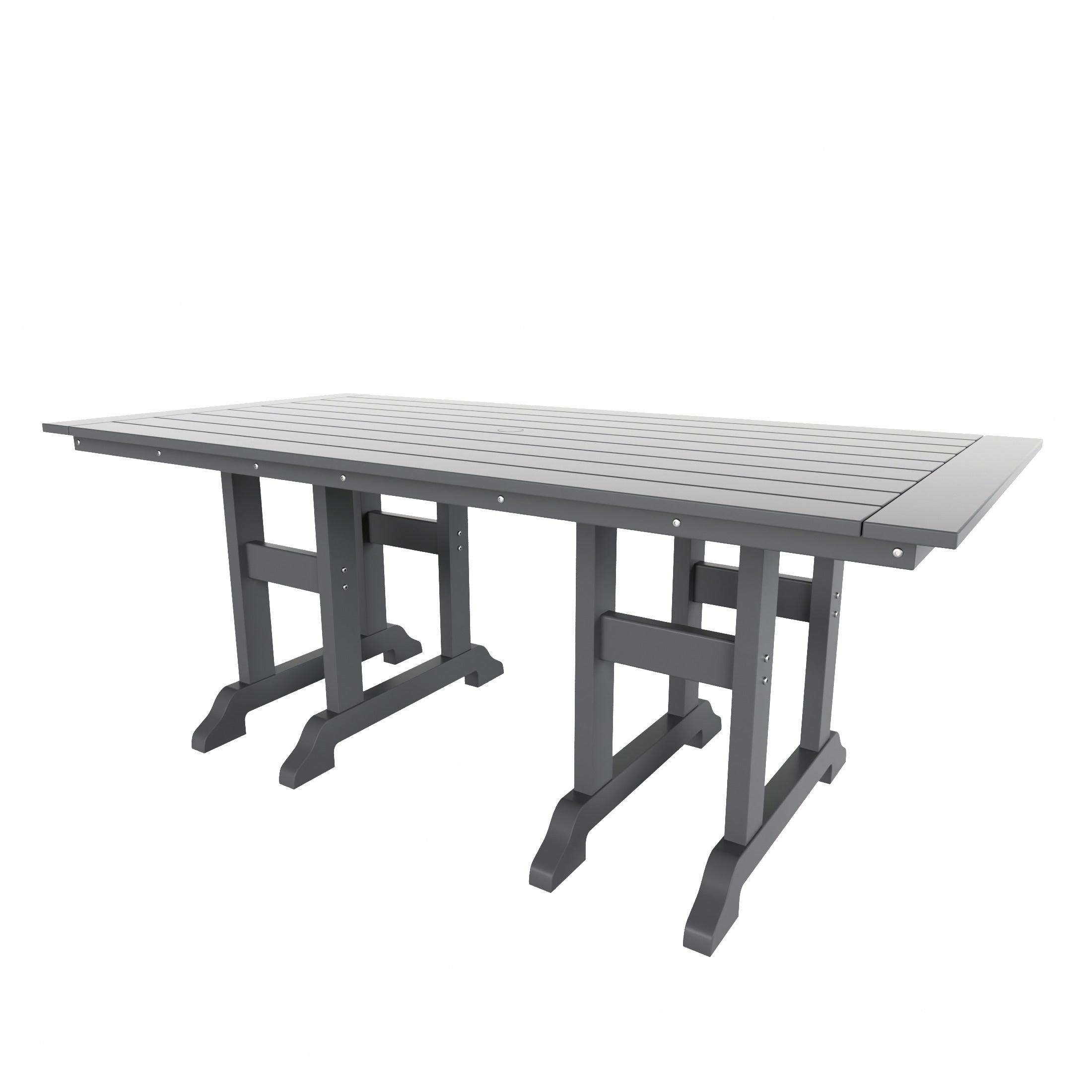 Ensemble de salle à manger et de jardin rectangulaire Polytrends Laguna 6 pièces avec table et banc