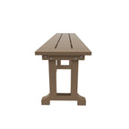 Ensemble de salle à manger et de jardin rectangulaire Polytrends Laguna 6 pièces avec table et banc