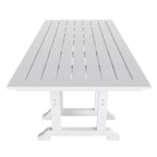Ensemble de salle à manger et de jardin rectangulaire Polytrends Laguna 6 pièces avec table et banc