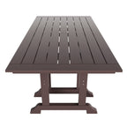 Ensemble de salle à manger et de jardin rectangulaire Polytrends Laguna 6 pièces avec table et banc