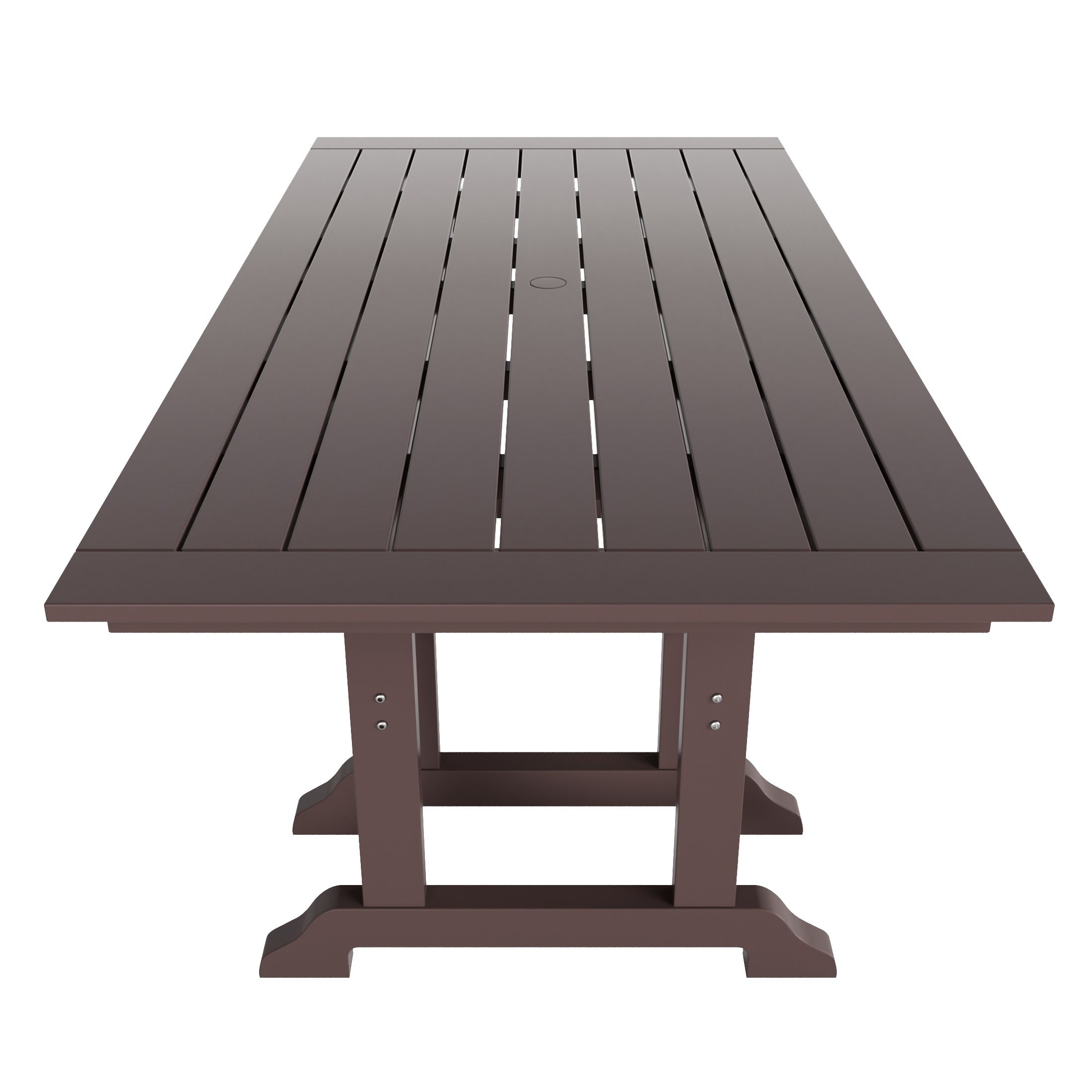 Ensemble de salle à manger et de jardin rectangulaire Polytrends Laguna 6 pièces avec table et banc