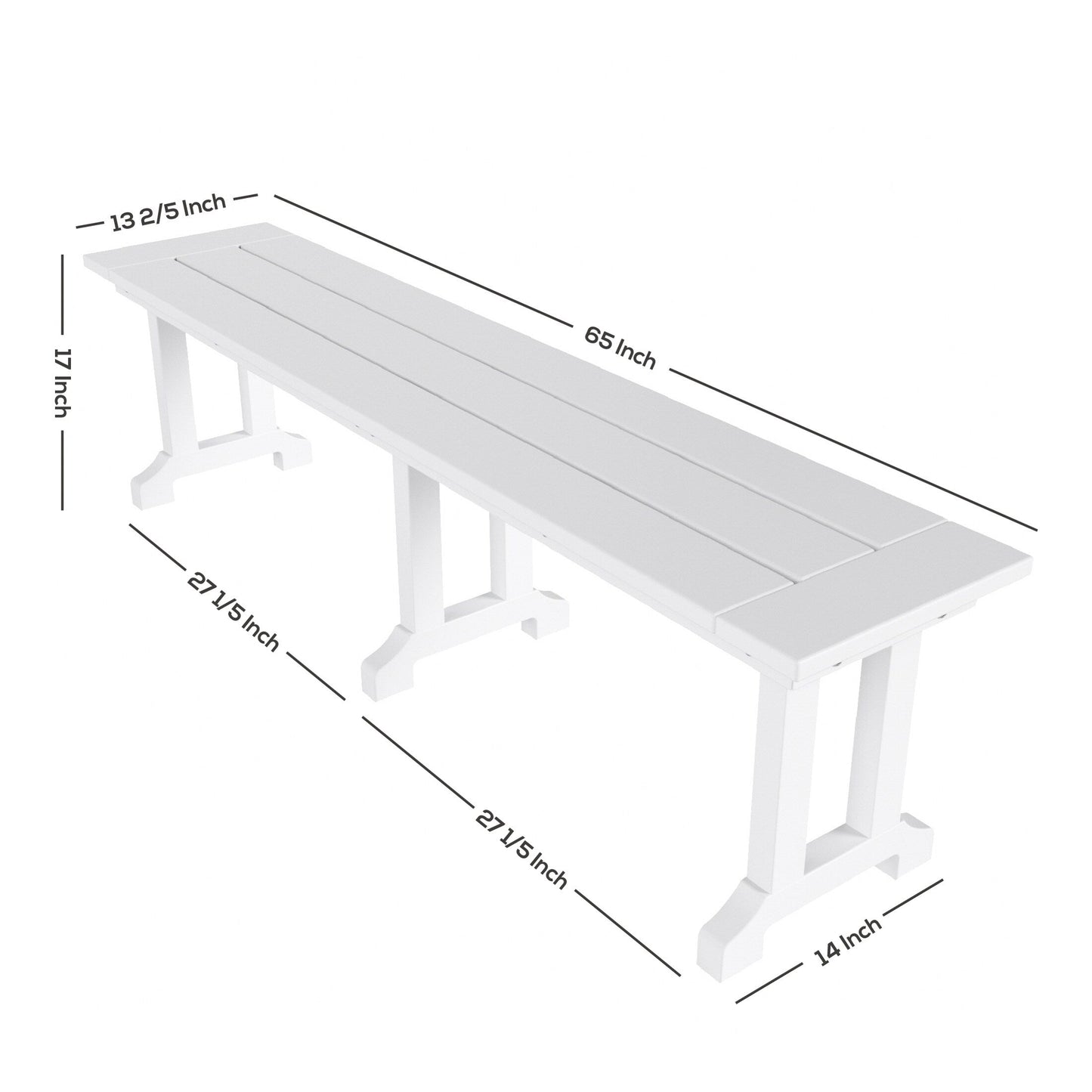Ensemble de salle à manger d'extérieur Polytrends Laguna en PEHD, toutes saisons, avec table rectangulaire, fauteuils et banc (ensemble de 6 pièces)