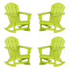 Chaises à bascule d'extérieur Polytrends Laguna en PEHD toutes saisons (lot de 4)