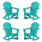 Chaises à bascule d'extérieur Polytrends Laguna en PEHD toutes saisons (lot de 4)