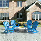 Chaises à bascule d'extérieur Polytrends Laguna en PEHD toutes saisons (lot de 4)