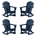 Chaises à bascule d'extérieur Polytrends Laguna en PEHD toutes saisons (lot de 4)