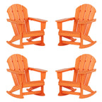 Chaises à bascule d'extérieur Polytrends Laguna en PEHD toutes saisons (lot de 4)