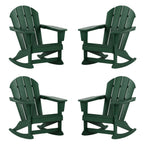 Chaises à bascule d'extérieur Polytrends Laguna en PEHD toutes saisons (lot de 4)