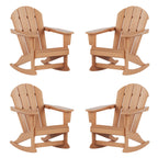 Chaises à bascule d'extérieur Polytrends Laguna en PEHD toutes saisons (lot de 4)