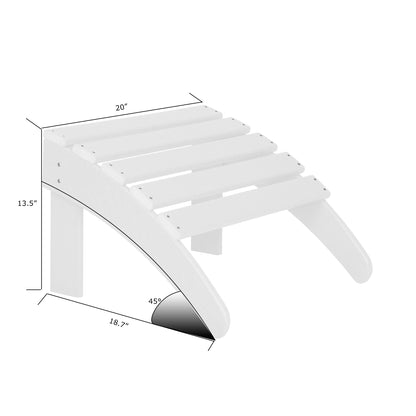 Chaises Adirondack pliables Polytrends Laguna en PEHD, toutes saisons, avec poufs (ensemble de 5 pièces)