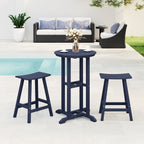 Ensemble de comptoir bistrot Polytrends Laguna en PEHD toutes saisons pour terrasse (3 pièces)