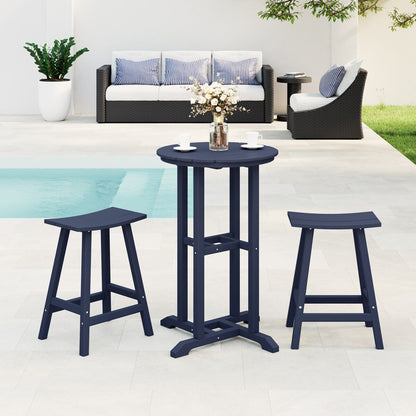 Ensemble de comptoir bistrot Polytrends Laguna en PEHD toutes saisons pour terrasse (3 pièces)