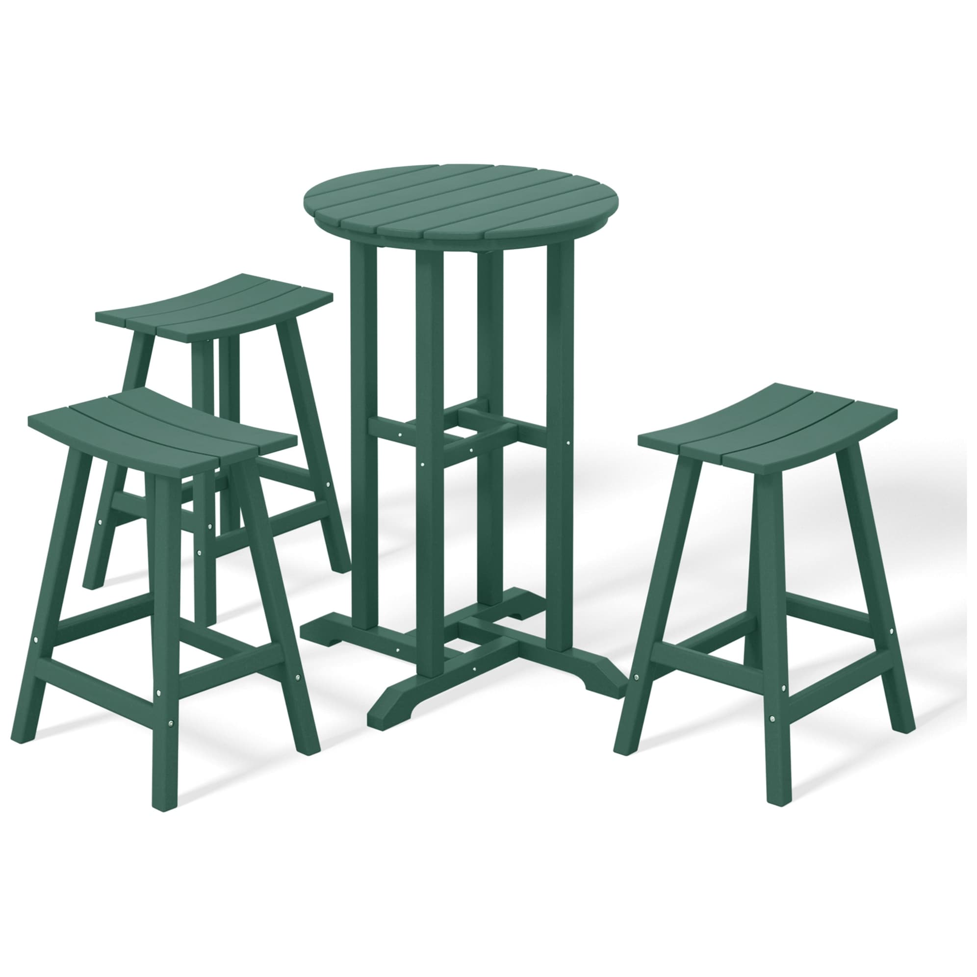 Ensemble de comptoir bistrot Polytrends Laguna en PEHD toutes saisons (4 pièces)