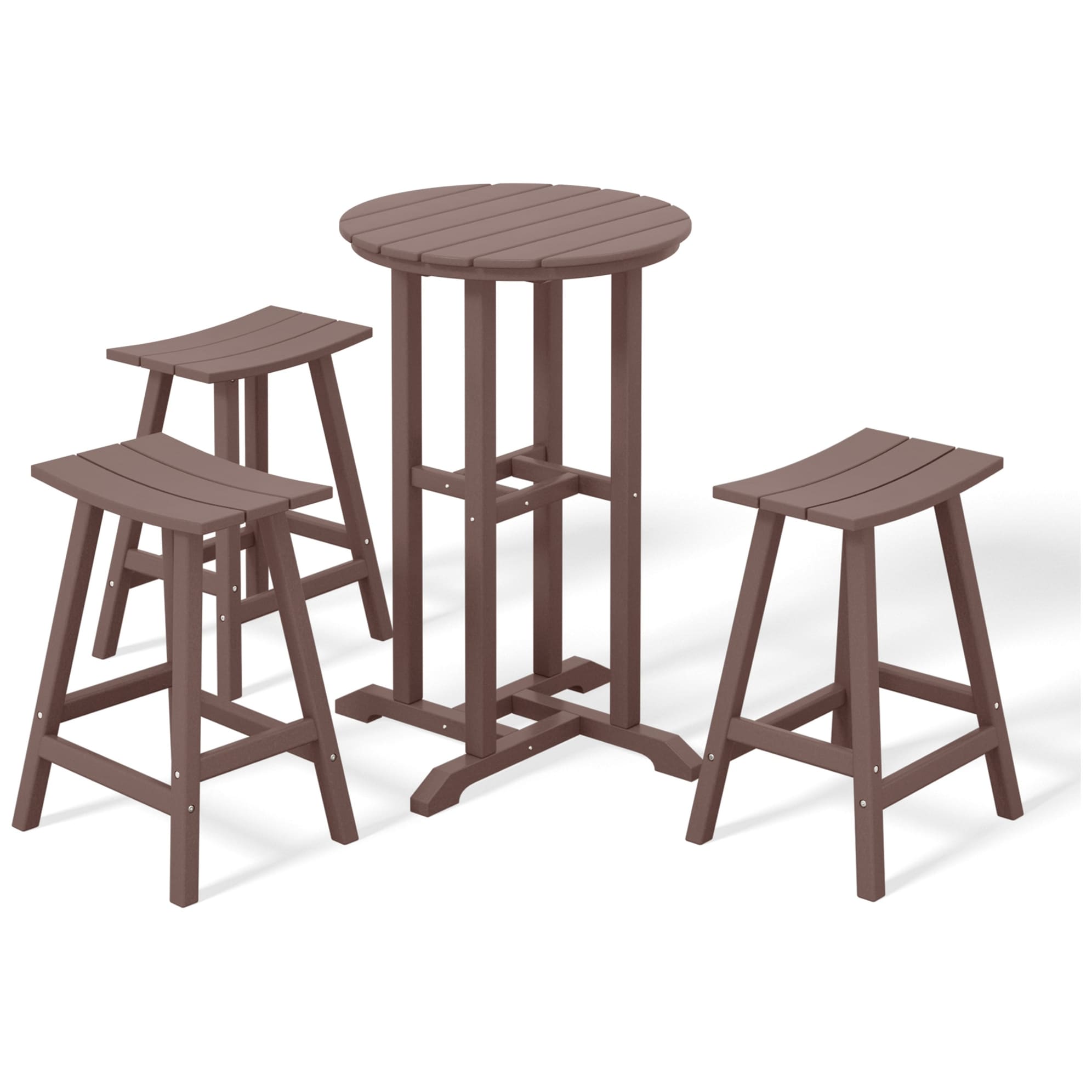 Ensemble de comptoir bistrot Polytrends Laguna en PEHD toutes saisons (4 pièces)