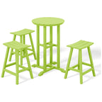 Ensemble de comptoir bistrot Polytrends Laguna en PEHD toutes saisons (4 pièces)