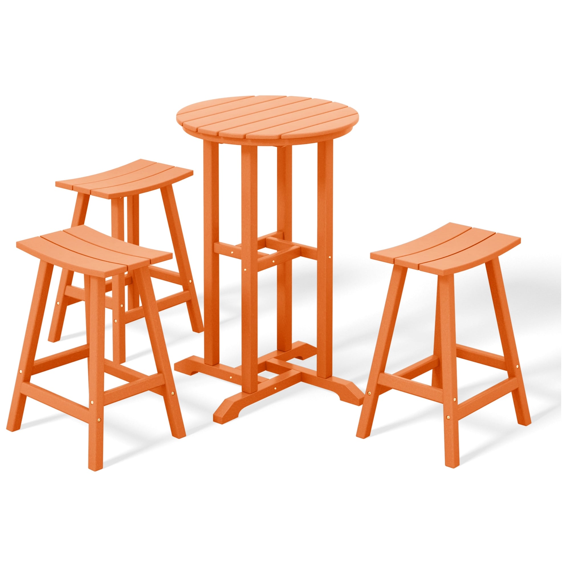 Ensemble de comptoir bistrot Polytrends Laguna en PEHD toutes saisons (4 pièces)