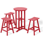 Ensemble de comptoir bistrot Polytrends Laguna en PEHD toutes saisons (4 pièces)