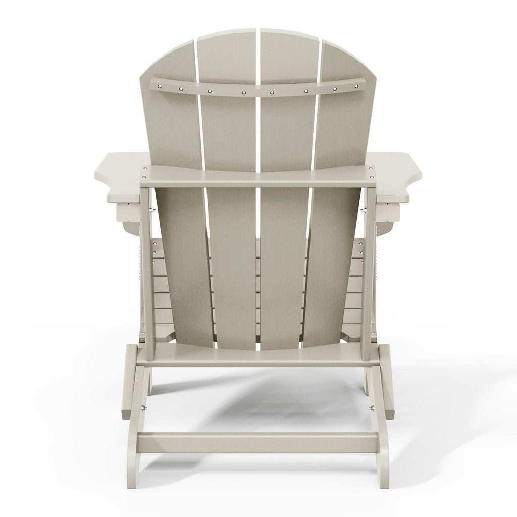 Polytrends Laguna Fade Resistant All Weather Outdoor Patio Folding Adirondack Chair