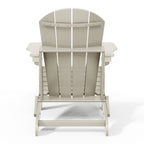 Polytrends Laguna Fade Resistant All Weather Outdoor Patio Folding Adirondack Chair