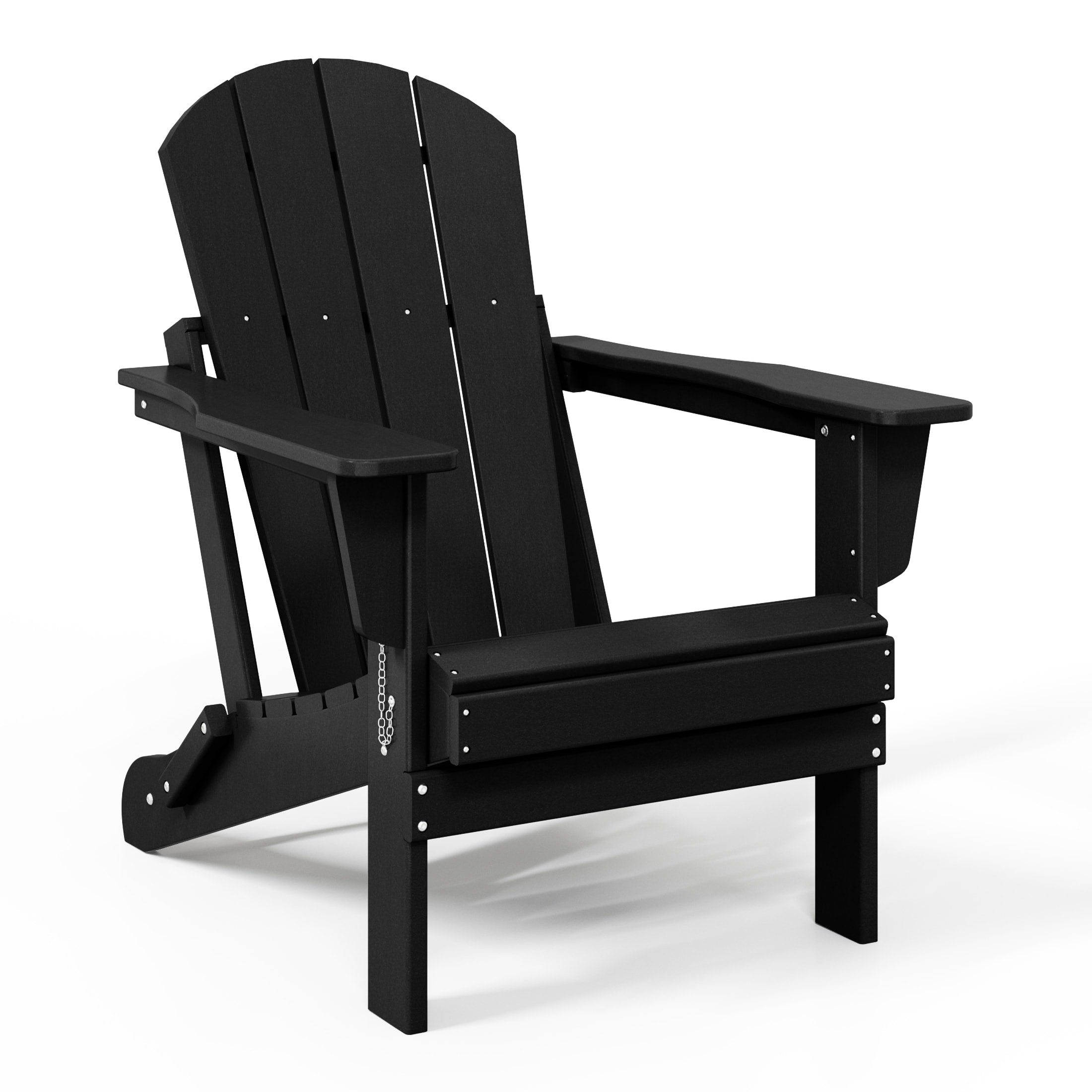 Chaise pliante Adirondack Polytrends Laguna résistante à la décoloration et aux intempéries pour patio extérieur