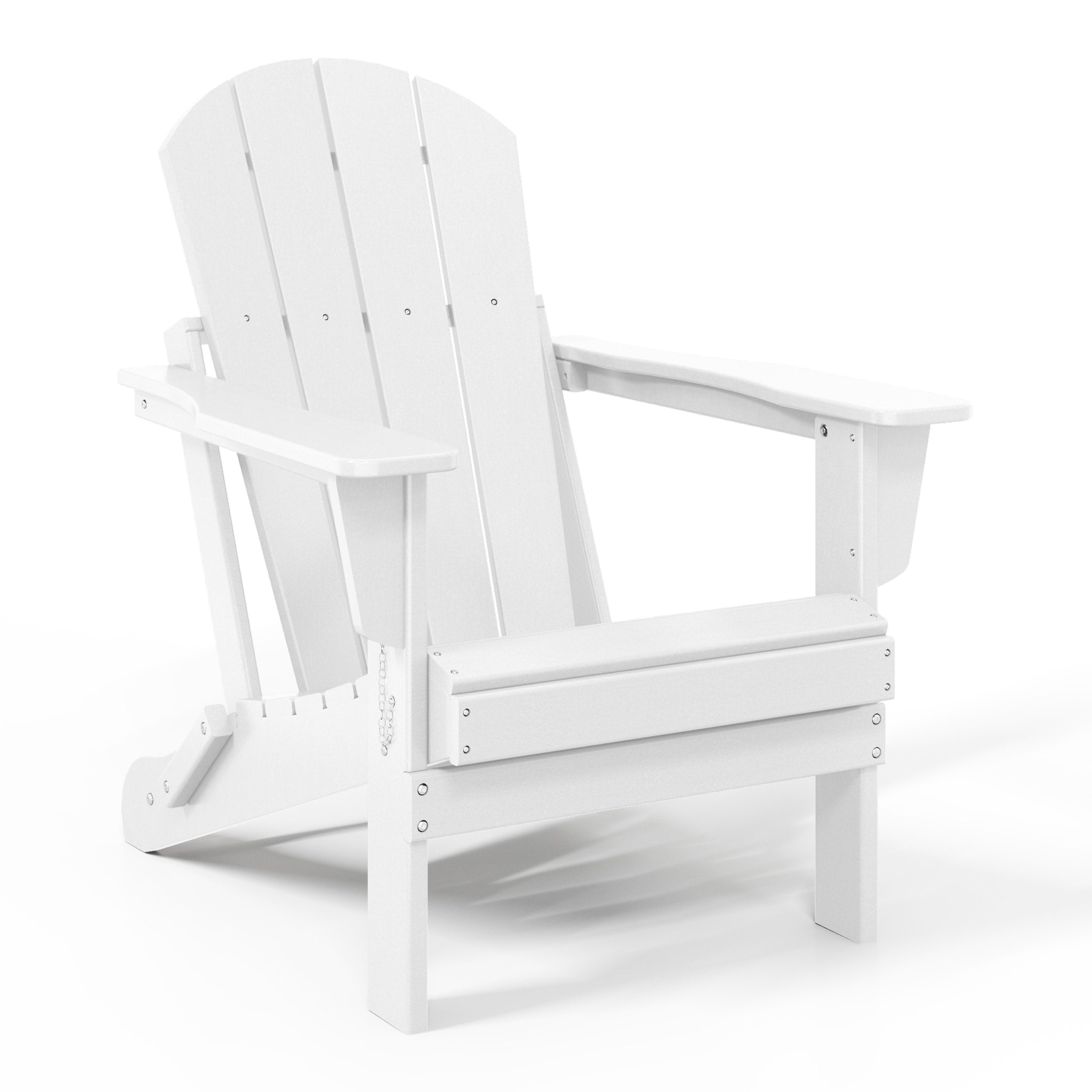 Chaise pliante Adirondack Polytrends Laguna résistante à la décoloration et aux intempéries pour patio extérieur