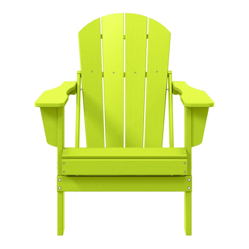 Polytrends Laguna Fade Resistant All Weather Outdoor Patio Folding Adirondack Chair