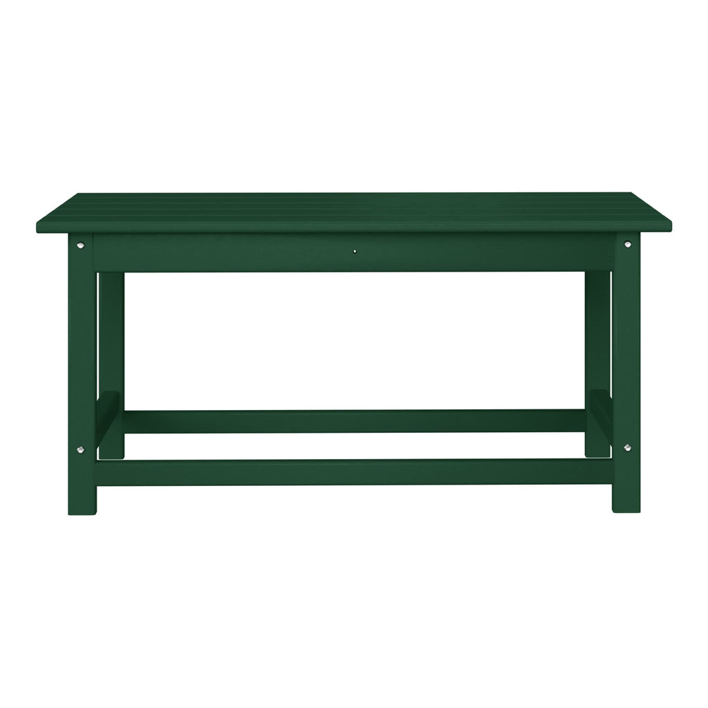 Polytrends Laguna Hdpe All Weather Outdoor Patio Rectangular Coffee Table