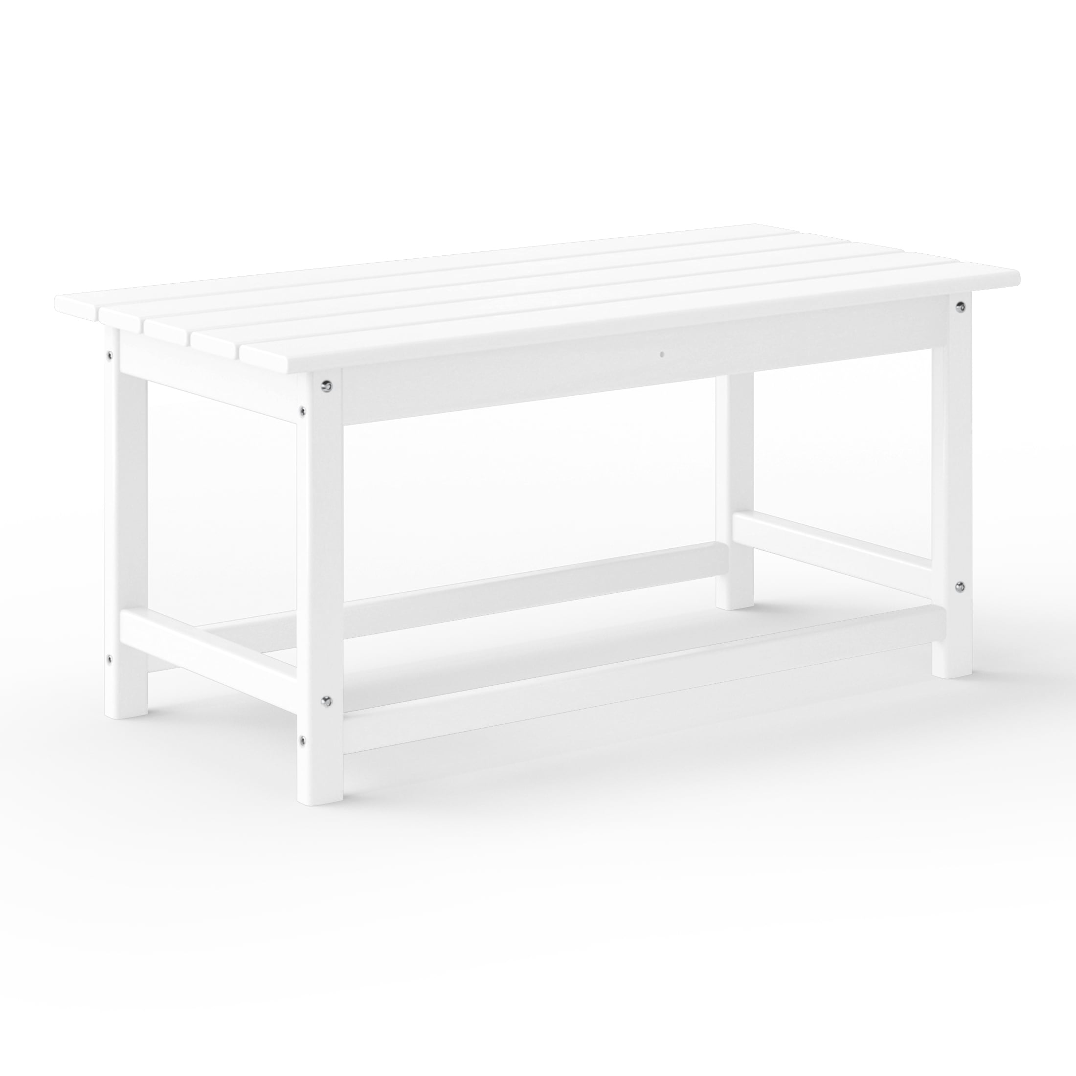 Table basse rectangulaire d'extérieur Polytrends Laguna en PEHD, toutes saisons