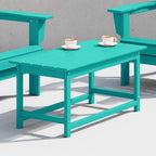Polytrends Laguna Hdpe All Weather Outdoor Patio Rectangular Coffee Table