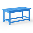 Polytrends Laguna Hdpe All Weather Outdoor Patio Rectangular Coffee Table