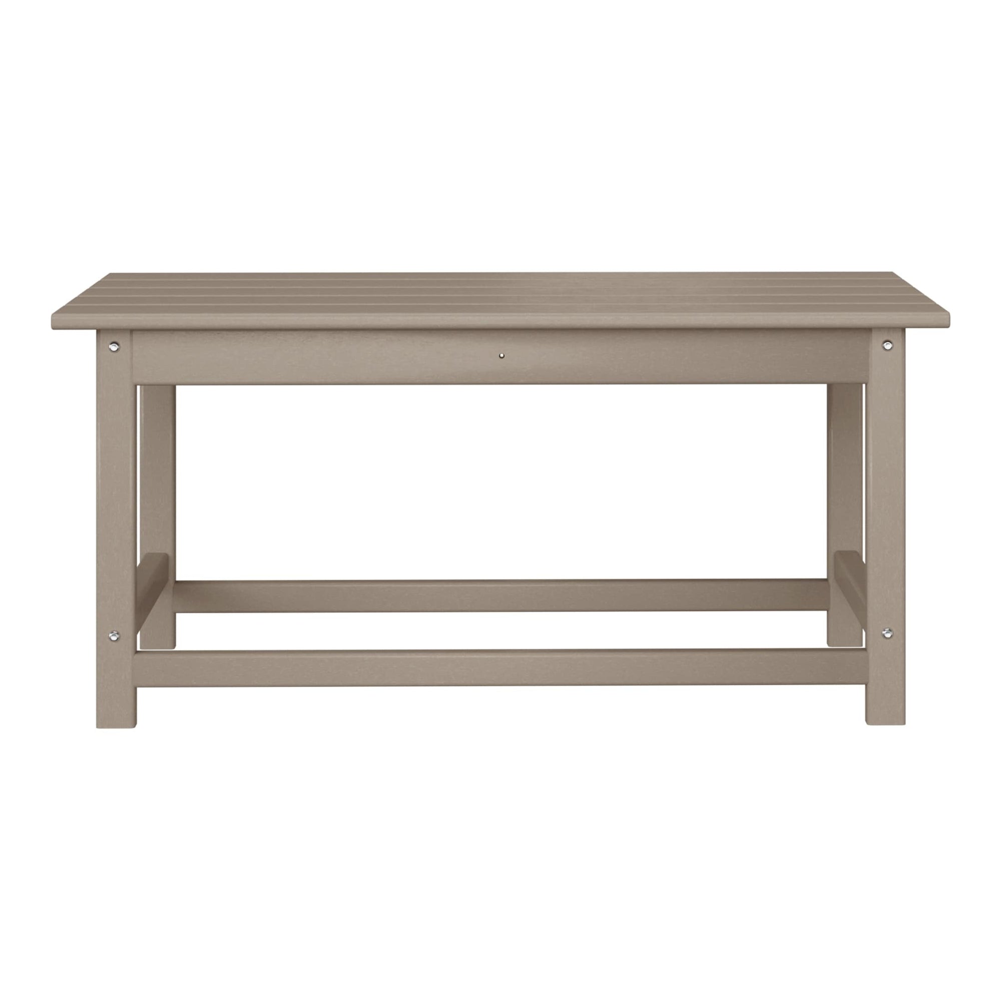 Polytrends Laguna Hdpe All Weather Outdoor Patio Rectangular Coffee Table