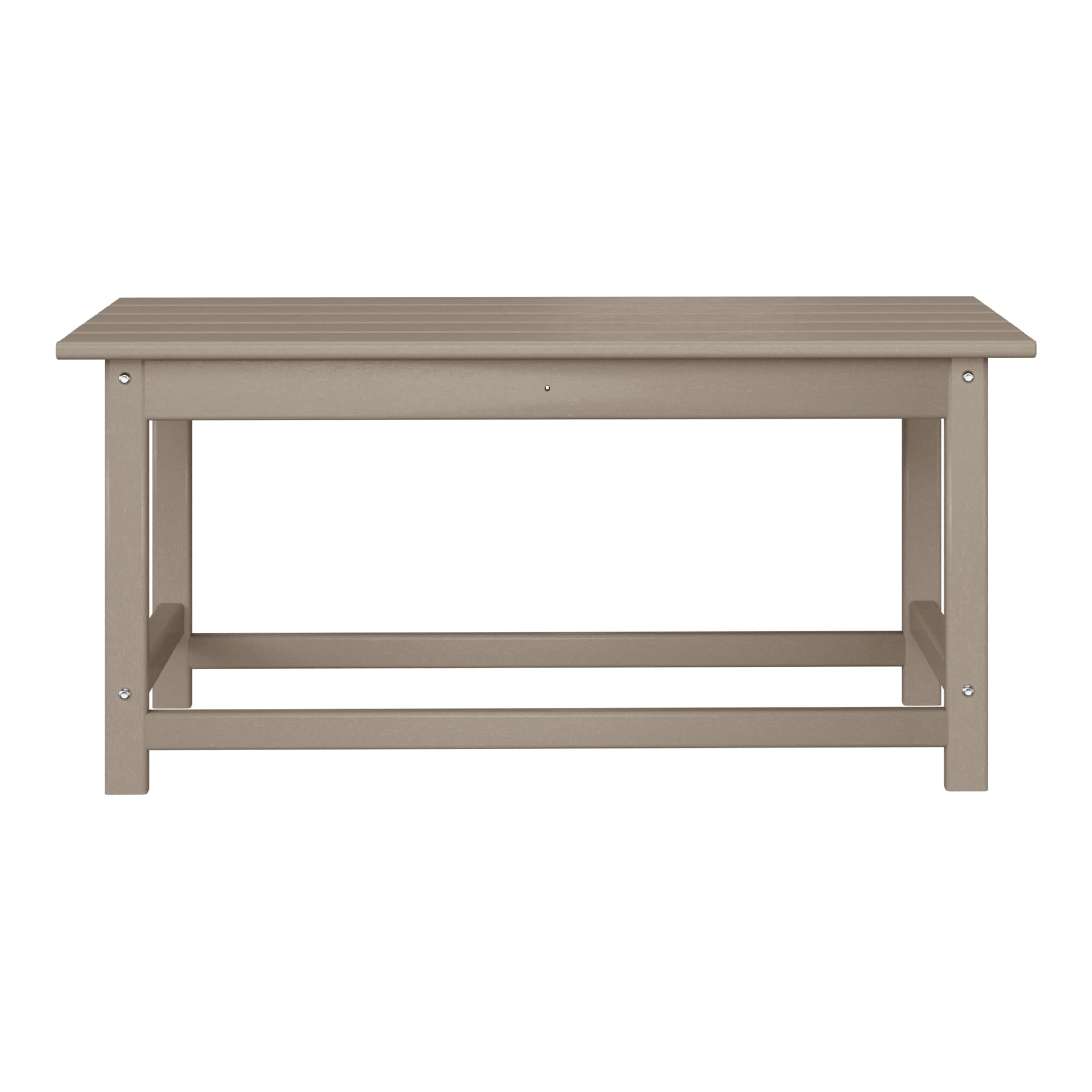 Table basse rectangulaire d'extérieur Polytrends Laguna en PEHD, toutes saisons