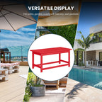 Polytrends Laguna Hdpe All Weather Outdoor Patio Rectangular Coffee Table
