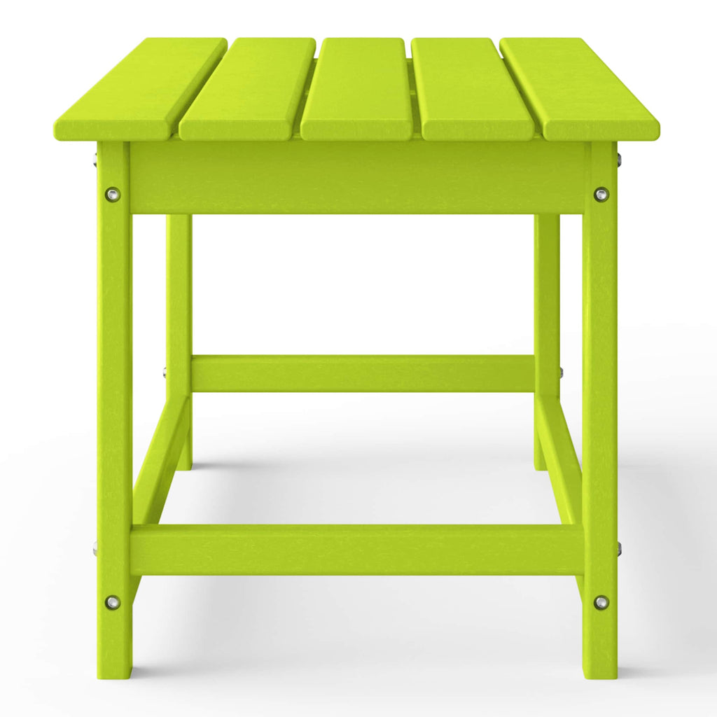 Polytrends Laguna Hdpe All Weather Outdoor Patio Rectangular Coffee Table